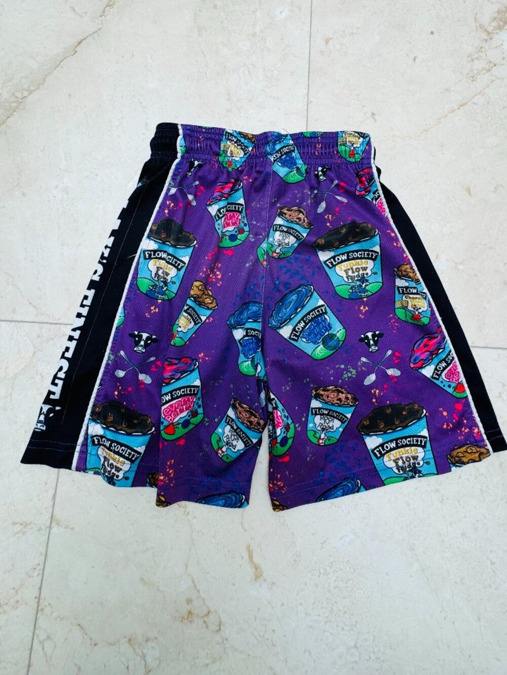 Boys Flow Society Ben & Jerrys Lacrosse Shorts Sz S
